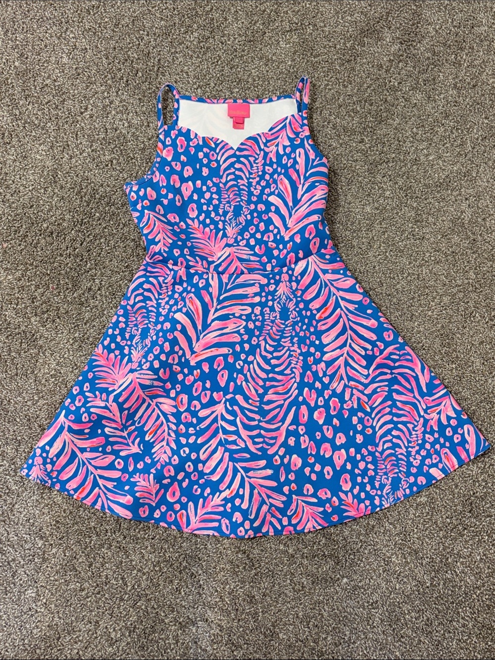 Girls Blue & Pink Printed Lilly Pulitzer dress